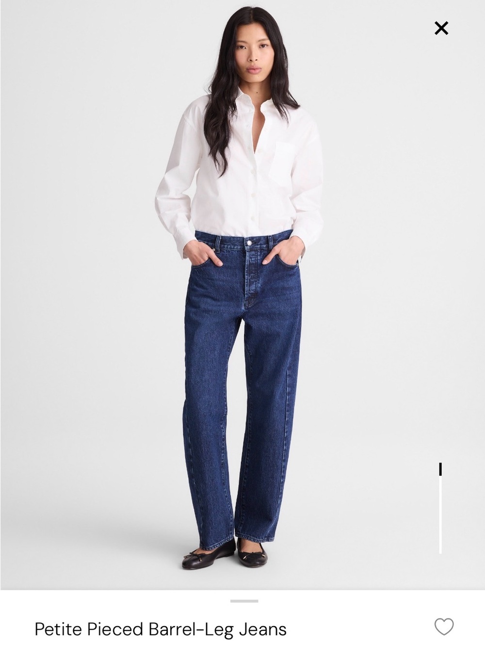 Madewell Petite Pieced Barrel-Leg Jeans